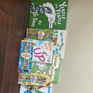Dr. Seuss Kids Book and Pencil Set - Green, Blue, Red